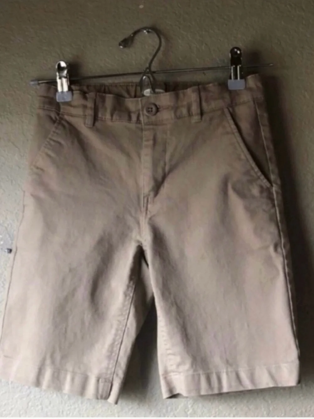 Old Navy Shorts Boys Kids Tan Khaki Bermuda Uniform Summer Casual Shorts Sz 10